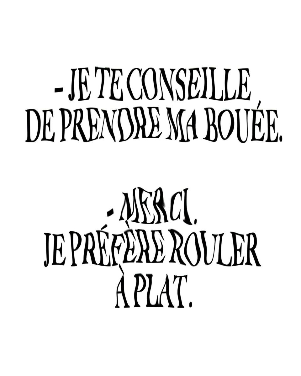 Homme sur boué, texte, 2022