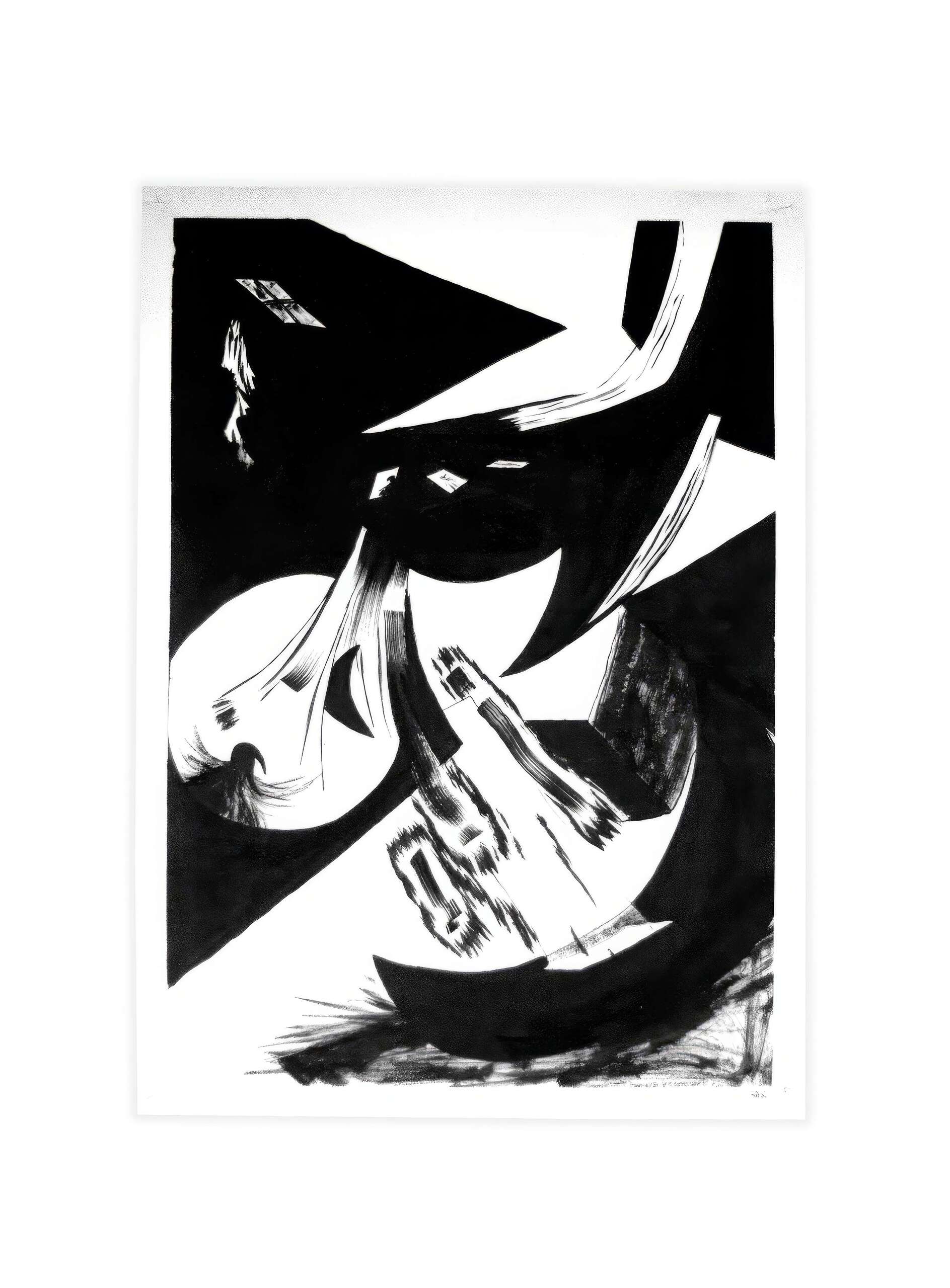 Wazo (05), encre de chine et gouache sur papier, 60 x 47 cm, 2022