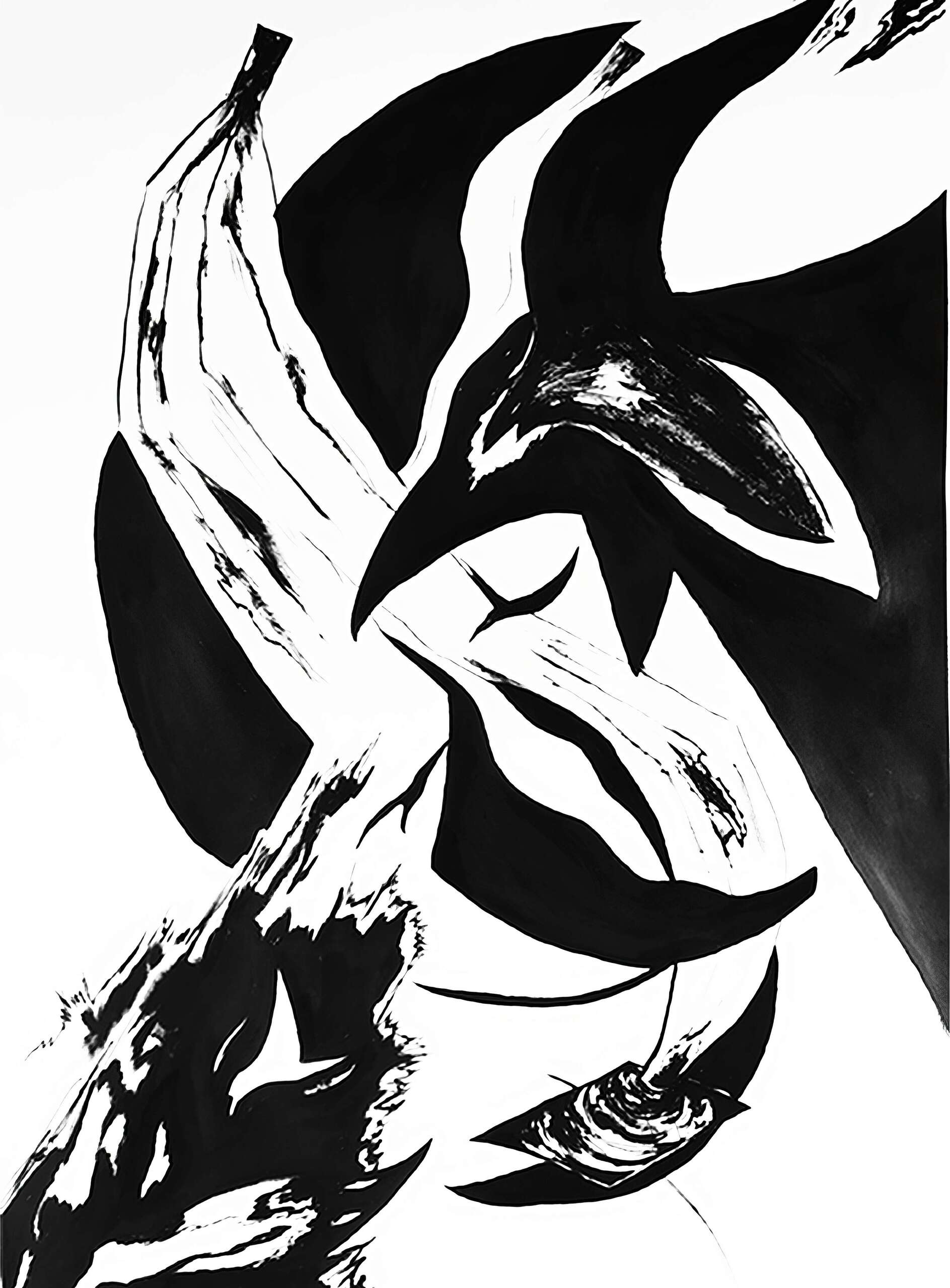 Wazo (06), encre de chine et gouache sur papier, 120 x 92 cm, 2022