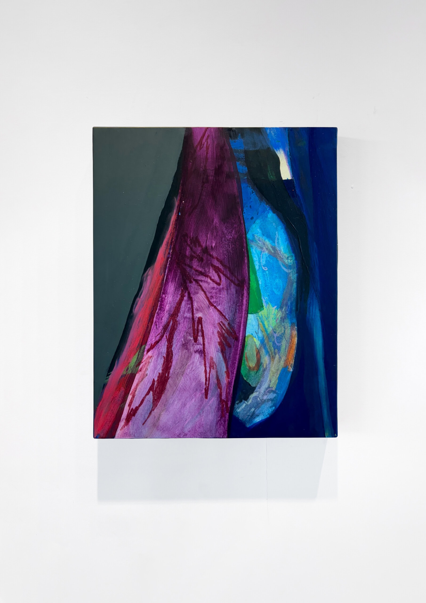 Velvet nite in Gapyeong, 2024
Korean pigment, oil pastels on paper mounted on woodboard
35 x 27,5 x 2,5 cm